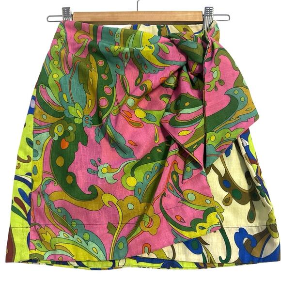 Revolve Yvette Sarong Skirt in Multi ALEMAIS Sz S - Picture 2 of 6